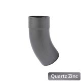 80mm Quartz Zinc Downpipe Shoe - 40 degree bend  - buy online from Rainclear Systems