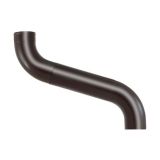 80mm Sepia Brown Galvanised Steel Downpipe 2-part Offset - up to 700mm Projection