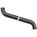 80mm Sepia Brown Galvanised Steel Downpipe 2-part Offset - up to 700mm Projection - 2 parts shown open