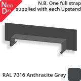 362mm  Aluminium Sloping Coping (Suitable for 271-300mm Wall) - Right-hand Upstand - RAL 7016 Anthracite Grey