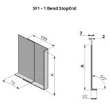481-580mm SF1 Profile Skyline Aluminium Fascia - Stop End