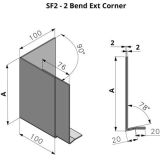 75-160mm SF2 Profile Skyline Aluminium Fascia - External Corner
