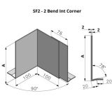 361-460mm SF2 Profile Skyline Aluminium Fascia - Internal Corner 