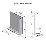 161-260mmSF2 Profile Skyline Aluminium Fascia - Stop End