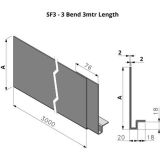 75-144mm SF3 Profile Skyline Aluminium Fascia - 3mtr length (including 1.no union