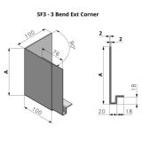 445-544mm SF3 Profile Skyline Aluminium Fascia - External Corner