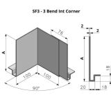 345-444mm SF3 Profile Skyline Aluminium Fascia - Internal Corner 