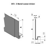 245-344mm  SF3 Profile Skyline Aluminium Fascia - Loose Union Clip