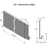 353-452mm SF4 Profile Skyline Aluminium Fascia - 3mtr length (including 1.no union)