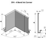 153-252mm SF4 Profile Skyline Aluminium Fascia - Internal Corner 