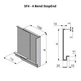 153-252mm SF4 Profile Skyline Aluminium Fascia - Stop End