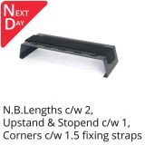 362mm Wide Aluminium Coping Fixing Strap -wall thickness 241-300mm - RAL 7016 Anthracite Grey
