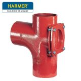 100mm Harmer SML Cast Iron Soil & Waste Above Ground Pipe - Swept Entry Branch - with Access - 88 Degree