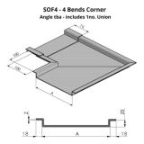 75-124mm SOF4 Profile Skyline Aluminium Soffit - Corner (angle tbc) 