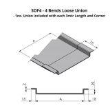 75-124mm SOF4 Profile Skyline Aluminium Soffit - Loose Union Clip 