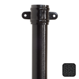76mm (3") x 3m Aluminium Downpipe with Cast Eared Socket - Textured Black