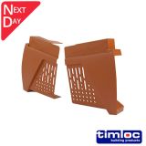 Dry Fix Verge for Profiled Tile Eaves Closer L&R Pair - Terracotta 