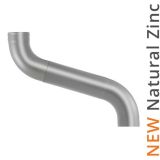 100mm Natural Zinc  (there currently isno Galv Steel version) Downpipe 2-part Offset - up to 700mm Projection