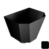310mm Aluminium Large Saturn Hopper Head with 76mm (3") Outlet - Matt Black