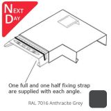 362mm  Aluminium Coping (Suitable for 241-300mm Wall) - 90 Degree Angle - RAL 7016 Anthracite Grey