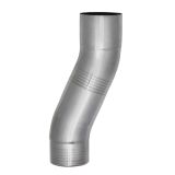 80mm Natural Zinc Downpipe 2-part Offset - up to 700mm Projection