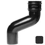 76mm (3") Cast Aluminium Downpipe 115mm Offset - Textured Black