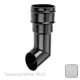 63mm (2.5") Cast Aluminium Non-Eared Shoe - Textured Traffic White RAL 9016 - from Rainclear Systems