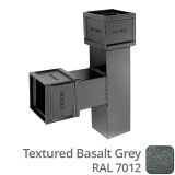 75 x 75mm (3"x3") Cast Aluminium 90 Degree Branch without Ears - Textured 7012 Basalt Grey