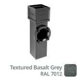 75 x 75mm (3"x3") Cast Aluminium Downpipe Access Pipe with Cast Ears - Textured 7012 Basalt Grey
