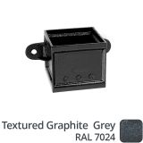 75 x 75mm (3"x3") Cast Aluminium Eared Socket - Textured 7024 Graphite Grey