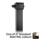 75 x 75mm (3"x3") x 3m Cast Aluminium Downpipe with Eared Socket - One of 26 Standard Matt RAL colours TBC