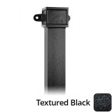 75 x 75mm (3"x3") x 2m Cast Aluminium Downpipe with Eared Socket - Textured Black