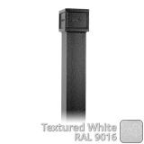 75 x 75mm (3"x3") x 3m Cast Aluminium Downpipe with Non-eared Socket - Textured 9016 White