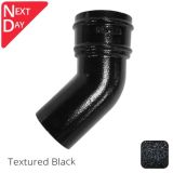 76mm (3") Cast Aluminium Downpipe 135 Degree Bend without Ears - Textured Black