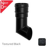 76mm (3") Cast Aluminium Downpipe Non-Eared Shoe - Textured Black - from Rainclear Systems