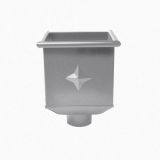 RAL 9007 'Grey Aluminium' Galvanised Stee Hopper Head 230w x 230d x 300h with 80mm Outlet