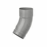 80mm RAL 9007 'Grey Aluminium' Galvanised Steel Downpipe Shoe - Short Heel