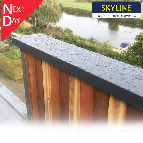The 362mm Aluminium Coping - Suitable for 241-300mm wide walls - Stocked FOR NEXT DAY DELIVERY (Also available in 26 standard RAL colours in 10 Days)