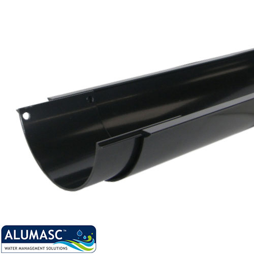 premium extruded aluminium gutter & fittings in a beaded half round round profile from Alumasc
