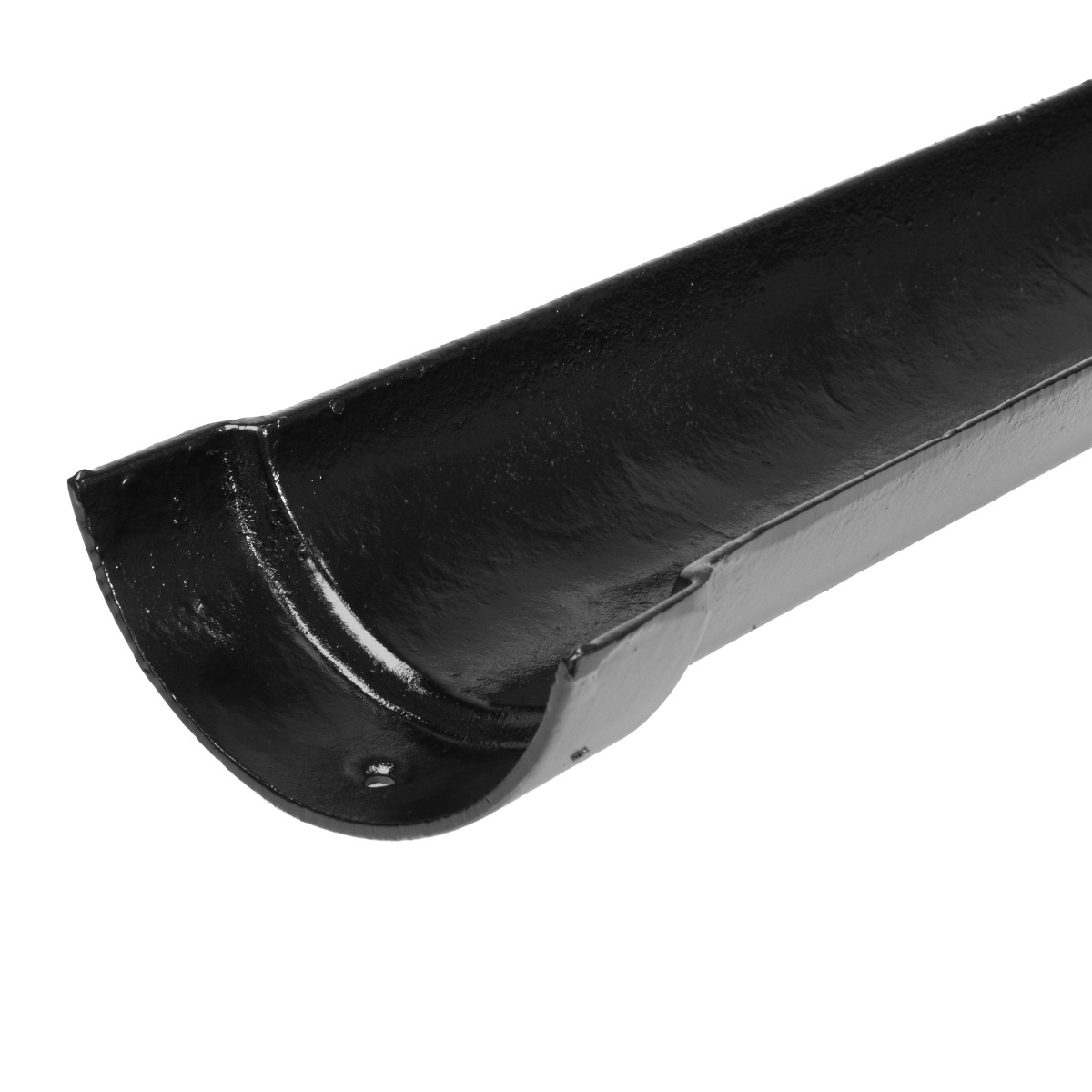 Example of half round cast iron gutters