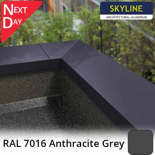 RAL7016 Anthracite Grey Aluminium Sloping Coping