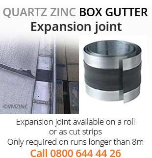 Zinc Box Gutter Expansion Strip Z block