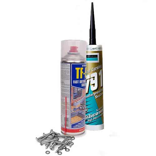 range of sealants and accessories required for the installation of Modern Aluminuium gutters & downpipes
