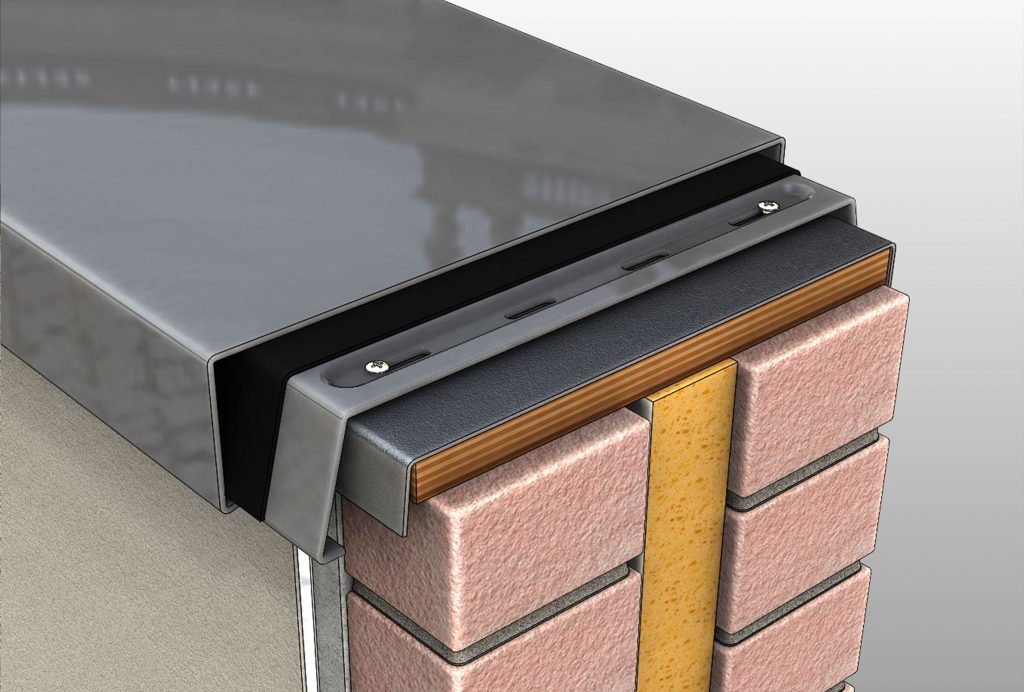 Aluminium wall roof-edge Coping installation guidance image 003