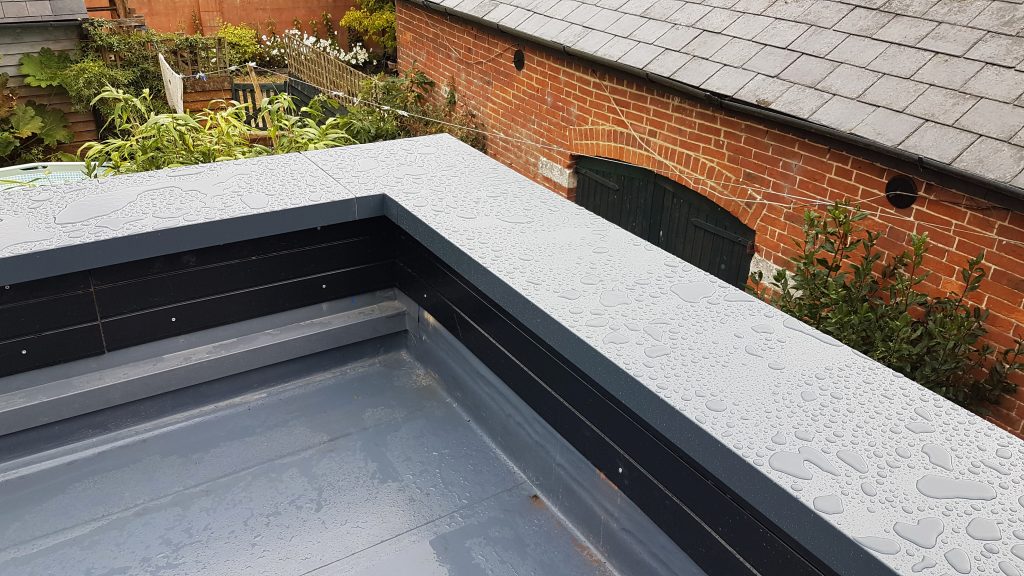 Anthrcaite Grey Aluminium wall roof-edge Coping New forest Customer case study image 002