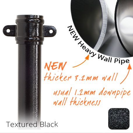 Imgae 3. NEW Aluminium Heavy-wall Downpipe in Textured black in 10 days