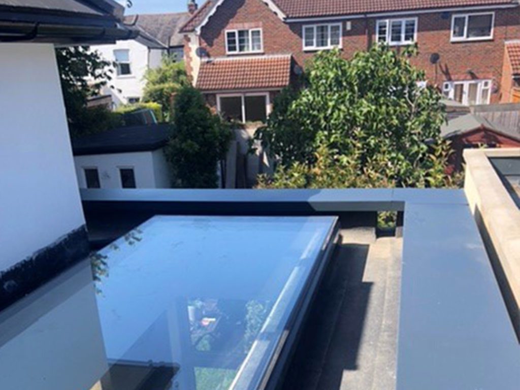 Image 6. Skyline Aluminium Capping ideas: in use on an extension and from above.