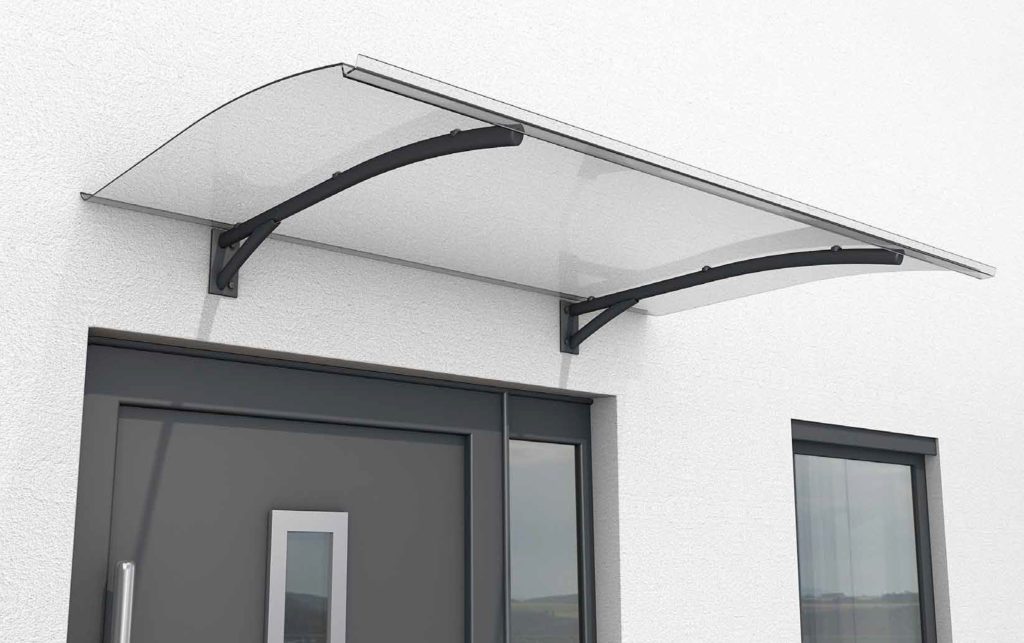 Image 5. The Secco Anthracite Grey powder coated Aluminium frame and clear acrylic cover canopy. 