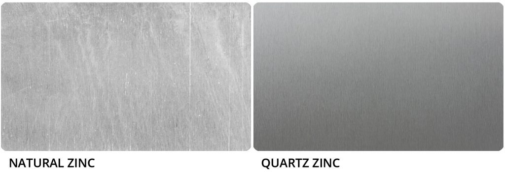 Natural vs pre-weathered 'quartz' zinc