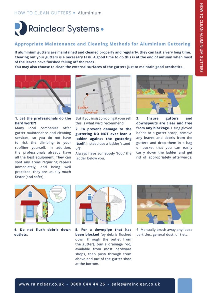 How to Clean Aluminium Gutters Guidance